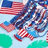 image:imageJOYIN 72 Pcs July 4th Patriotic Bead Necklace Assortment Bulk Red White Blue Beads Star Beaded Necklace With Pendant Independence Day Parade Bulk Dress Up Accessory Memorial Day Party Favor Supply