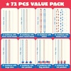 image:imageJOYIN 72 Pcs July 4th Patriotic Bead Necklace Assortment Bulk Red White Blue Beads Star Beaded Necklace With Pendant Independence Day Parade Bulk Dress Up Accessory Memorial Day Party Favor Supply