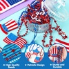 image:imageJOYIN 72 Pcs July 4th Patriotic Bead Necklace Assortment Bulk Red White Blue Beads Star Beaded Necklace With Pendant Independence Day Parade Bulk Dress Up Accessory Memorial Day Party Favor Supply