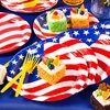 image:imageJOYIN 72 Pcs July 4th Patriotic Plates 9 American Flag Disposable Paper Plates for 4th of july party Independence Day Memorial Day Patriotic Party Supplies