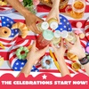 image:imageJOYIN 72 Pcs July 4th Patriotic Plates 9 American Flag Disposable Paper Plates for 4th of july party Independence Day Memorial Day Patriotic Party Supplies