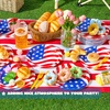 image:imageJOYIN 72 Pcs July 4th Patriotic Plates 9 American Flag Disposable Paper Plates for 4th of july party Independence Day Memorial Day Patriotic Party Supplies