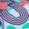 image:imageJOYIN 72 Pcs July 4th Plastic Necklaces Toy Red White Blue Patriotic Beads Necklace July 4th Parade Throws Bulk Metallic Necklace for Adult Dress Up Accessories Independence Day Party Favor Supply