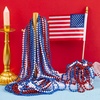 image:imageJOYIN 72 Pcs July 4th Plastic Necklaces Toy Red White Blue Patriotic Beads Necklace July 4th Parade Throws Bulk Metallic Necklace for Adult Dress Up Accessories Independence Day Party Favor Supply