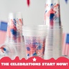 image:imageJOYIN 72 Pcs Patriotic Plastic Cups 16 OZ 4th of July Clear Disposable Cups with Red amp Blue Star Pattern for Patriotic Party Supplies 4th of July Decoration Independence Day Memorial Day