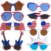 image:imageJOYIN 8Pcs 4th of July American Flag Glasses in Red White amp Blue Multi Style Patriotic USA Sunglass Eyewear for 4th of July Party Accessories Independence Day Parade Dress Up Accessory Supply