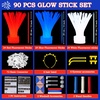 image:imageJOYIN 90 PCS July 4th Glow Sticks Set Red White Blue Patriotic Glow Sticks with Connectors Glow in the Dark Pinwheels Wands Headbands amp Glasses Party Favors for Independence Day Accessory Decor