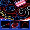 image:imageJOYIN 99 PCS 4th of July Patriotic Glow Sticks Glasses Bracelets Kids Glow in the Dark Party Supplies Red White and Blue Light Up Sticks LED Necklace Patriotic Accessories for Independence Day