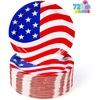 image:imageJOYIN 72 Pcs July 4th Patriotic Plates 9 American Flag Disposable Paper Plates for 4th of july party Independence Day Memorial Day Patriotic Party Supplies