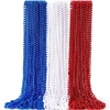 image:imageJOYIN 72 Pcs July 4th Plastic Necklaces Toy Red White Blue Patriotic Beads Necklace July 4th Parade Throws Bulk Metallic Necklace for Adult Dress Up Accessories Independence Day Party Favor Supply