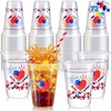 image:imageJOYIN 72 Pcs Patriotic Plastic Cups 16 OZ 4th of July Clear Disposable Cups with Red amp Blue Star Pattern for Patriotic Party Supplies 4th of July Decoration Independence Day Memorial Day