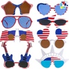 image:imageJOYIN 8Pcs 4th of July American Flag Glasses in Red White amp Blue Multi Style Patriotic USA Sunglass Eyewear for 4th of July Party Accessories Independence Day Parade Dress Up Accessory Supply