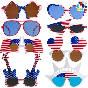 image:imageJOYIN 8Pcs 4th of July American Flag Glasses in Red White amp Blue Multi Style Patriotic USA Sunglass Eyewear for 4th of July Party Accessories Independence Day Parade Dress Up Accessory Supply