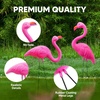 image:imageJOYIN 10 Pack Small Yard Flamingos Ornament Stakes Mini Pink Flamingo Yard Decorations Mini Lawn Plastic Flamingo Statue with Rubber Coating Metal Legs for Outdoor Garden Luau Party Gift 310IN
