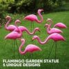 image:imageJOYIN 10 Pack Small Yard Flamingos Ornament Stakes Mini Pink Flamingo Yard Decorations Mini Lawn Plastic Flamingo Statue with Rubber Coating Metal Legs for Outdoor Garden Luau Party Gift 310IN