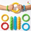 image:imageJOYIN 4Pcs Fidget Bracelet Vibrant colors and multiple tactile sensations Sensory toys for kids with autism Funny Gifts Treasure Box Birthday Gifts amp Party Favors Carnival Prizes Classroom Reward