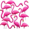 image:imageJOYIN 10 Pack Small Yard Flamingos Ornament Stakes Mini Pink Flamingo Yard Decorations Mini Lawn Plastic Flamingo Statue with Rubber Coating Metal Legs for Outdoor Garden Luau Party Gift 310IN