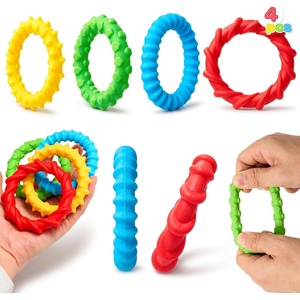 image:imageJOYIN 4Pcs Fidget Bracelet Vibrant colors and multiple tactile sensations Sensory toys for kids with autism Funny Gifts Treasure Box Birthday Gifts amp Party Favors Carnival Prizes Classroom Reward