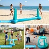 image:imageJOYIN Inflatable Volleyball Net amp Basketball Hoops Pool Float Set Balls Included for KidsAdults Summing Pool Game Floating Summer Floaties Volleyball Court BasketballLDark BlueBlue Cyan