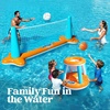 image:imageJOYIN Inflatable Volleyball Net amp Basketball Hoops Pool Float Set Balls Included for KidsAdults Summing Pool Game Floating Summer Floaties Volleyball Court BasketballLDark BlueOrange