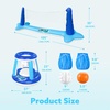 image:imageJOYIN Inflatable Volleyball Net amp Basketball Hoops Pool Float Set Balls Included for KidsAdults Summing Pool Game Floating Summer Floaties Volleyball Court BasketballLDark BlueDark Blue