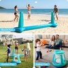 image:imageJOYIN Inflatable Volleyball Net amp Basketball Hoops Pool Float Set Balls Included for KidsAdults Summing Pool Game Floating Summer Floaties Volleyball Court BasketballLDark BlueBlue Cyan