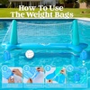 image:imageJOYIN Inflatable Volleyball Net amp Basketball Hoops Pool Float Set Balls Included for KidsAdults Summing Pool Game Floating Summer Floaties Volleyball Court BasketballLDark BlueBlue Cyan
