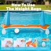 image:imageJOYIN Inflatable Volleyball Net amp Basketball Hoops Pool Float Set Balls Included for KidsAdults Summing Pool Game Floating Summer Floaties Volleyball Court BasketballLDark BlueOrange