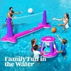 image:imageJOYIN Inflatable Volleyball Net amp Basketball Hoops Pool Float Set Balls Included for KidsAdults Summing Pool Game Floating Summer Floaties Volleyball Court BasketballLDark BluePink Purple