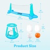 image:imageJOYIN Inflatable Volleyball Net amp Basketball Hoops Pool Float Set Balls Included for KidsAdults Summing Pool Game Floating Summer Floaties Volleyball Court BasketballLDark BlueBlue Cyan