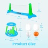 image:imageJOYIN Inflatable Volleyball Net amp Basketball Hoops Pool Float Set Balls Included for KidsAdults Summing Pool Game Floating Summer Floaties Volleyball Court BasketballLDark BlueGreen Blue