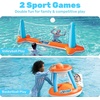 image:imageJOYIN Inflatable Volleyball Net amp Basketball Hoops Pool Float Set Balls Included for KidsAdults Summing Pool Game Floating Summer Floaties Volleyball Court BasketballLDark BlueOrange