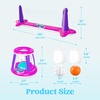 image:imageJOYIN Inflatable Volleyball Net amp Basketball Hoops Pool Float Set Balls Included for KidsAdults Summing Pool Game Floating Summer Floaties Volleyball Court BasketballLDark BluePink Purple