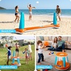 image:imageJOYIN Inflatable Volleyball Net amp Basketball Hoops Pool Float Set Balls Included for KidsAdults Summing Pool Game Floating Summer Floaties Volleyball Court BasketballLDark BlueOrange