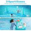 image:imageJOYIN Inflatable Volleyball Net amp Basketball Hoops Pool Float Set Balls Included for KidsAdults Summing Pool Game Floating Summer Floaties Volleyball Court BasketballLDark BlueBlue Cyan