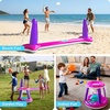 image:imageJOYIN Inflatable Volleyball Net amp Basketball Hoops Pool Float Set Balls Included for KidsAdults Summing Pool Game Floating Summer Floaties Volleyball Court BasketballLDark BluePink Purple