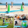 image:imageJOYIN Inflatable Volleyball Net amp Basketball Hoops Pool Float Set Balls Included for KidsAdults Summing Pool Game Floating Summer Floaties Volleyball Court BasketballLDark BlueGreen Blue