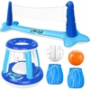 image:imageJOYIN Inflatable Volleyball Net amp Basketball Hoops Pool Float Set Balls Included for KidsAdults Summing Pool Game Floating Summer Floaties Volleyball Court BasketballLDark BlueDark Blue