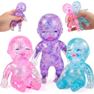 image:imageJOYIN Purple Baby Stress Relief Toy 61Inch Baby Glitter Squishy Toy Slow Rising Toy for Kids amp Adults Soft Squeeze Anxiety Relief Fidget Sensory Toy for Gifts Party Favors OfficeSmallPurplePinkBlue
