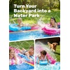 image:imageJOYIN 225ft Water Slides and 2 Bodyboards Lawn Water Slide Summer Slip Waterslides Water Toy with Build in Sprinkler for Backyard Outdoor Water Fun for KidsBlue  Pink