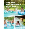 image:imageJOYIN 225ft Water Slides and 2 Bodyboards Lawn Water Slide Summer Slip Waterslides Water Toy with Build in Sprinkler for Backyard Outdoor Water Fun for KidsBlue  Light Blue