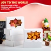 image:imageJOYIN 36 PCS Christmas Cookie Boxes for Gift Giving 875 x 575 x 275 Xmas Holiday White Bakery Treat Boxes Containers with Window for Pastries Cupcakes Chocolate Candy Brownies Donuts36