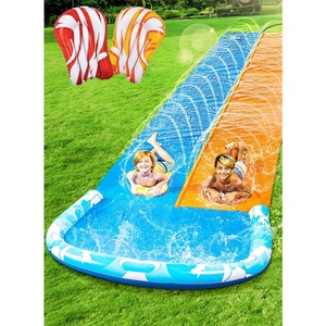 image:imageJOYIN 225ft Water Slides and 2 Bodyboards Lawn Water Slide Summer Slip Waterslides Water Toy with Build in Sprinkler for Backyard Outdoor Water Fun for KidsBlue  Orange