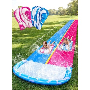 image:imageJOYIN 225ft Water Slides and 2 Bodyboards Lawn Water Slide Summer Slip Waterslides Water Toy with Build in Sprinkler for Backyard Outdoor Water Fun for KidsBlue  Pink