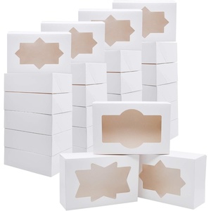 image:imageJOYIN 36 PCS Christmas Cookie Boxes for Gift Giving 875 x 575 x 275 Xmas Holiday White Bakery Treat Boxes Containers with Window for Pastries Cupcakes Chocolate Candy Brownies Donuts36