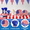 image:imageJOYIN 180 Pcs Patriotic Party Supplies Dinnerware Set of 30 Plates30 Napkins30 Paper Cups and 90 Plastic Utensils for 4th of July Celebration Memorial Day Patriotic Party Decoration Serves 30
