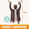 image:imageJOYIN 36FT Halloween Animatronic Hanging Imprisoned Zombie Sound Activated Shaking HalfBody Prop with Chains LifeSize Undead Prisoner for Indoor Outdoor Haunted House Yard Party Decor