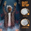 image:imageJOYIN 36FT Halloween Animatronic Hanging Imprisoned Zombie Sound Activated Shaking HalfBody Prop with Chains LifeSize Undead Prisoner for Indoor Outdoor Haunted House Yard Party Decor