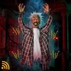 image:imageJOYIN 36FT Halloween Animatronic Hanging Imprisoned Zombie Sound Activated Shaking HalfBody Prop with Chains LifeSize Undead Prisoner for Indoor Outdoor Haunted House Yard Party Decor