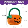 image:imageJOYIN Plush Halloween Pumpkin Basket 11 X 134 in Candy Trick or Treat Bag Cute Orange Tote Bucket with Handle for Kids Girls Boys Party Favor Supplies Trick or Treating Gifts BagClassic Face